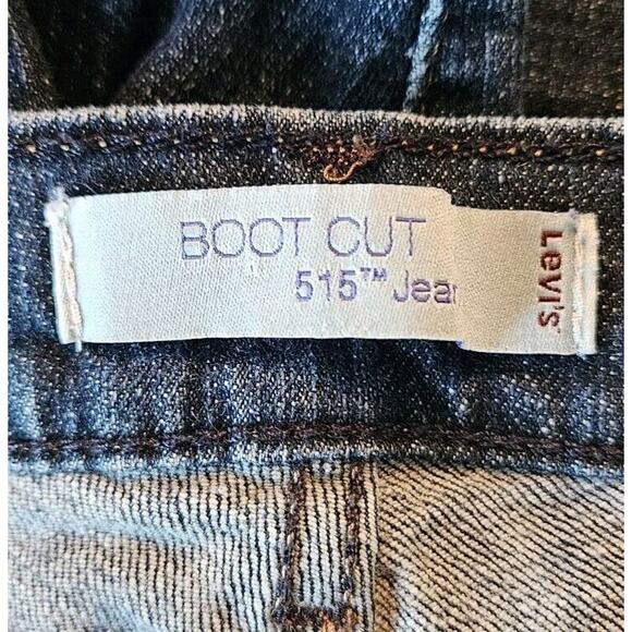 Levi's 515 Womens Jeans Blank Tab Size 10 S/C Mid Rise Bootcut Medium Wash - Picture 6 of 8